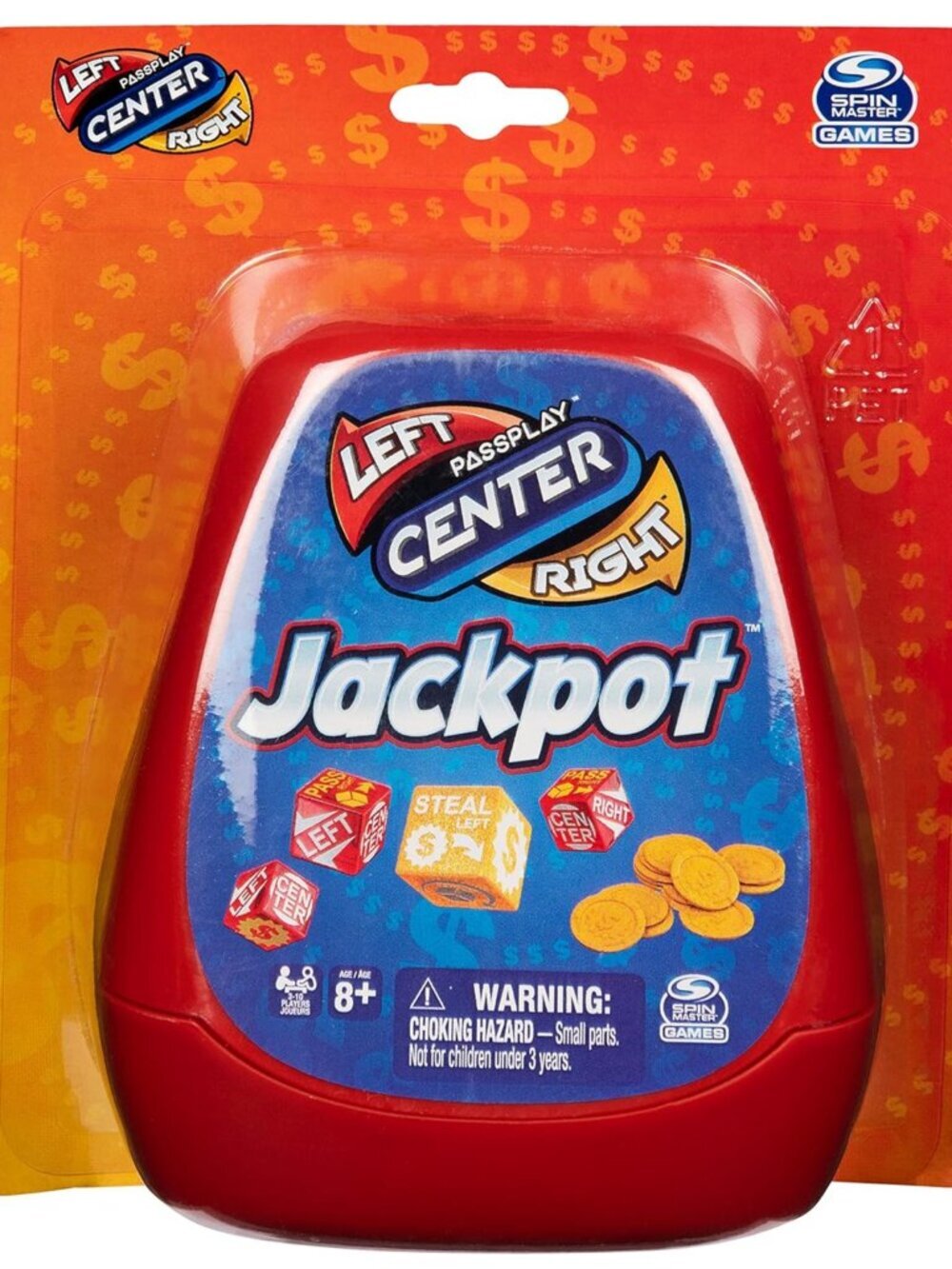 NIP | Spin Master LCR Left Center Right Jackpot Dice Game Passplay
